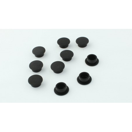 CAPUCHON PLAST. D.13.25XD.18 BLACK 10 PCS SET